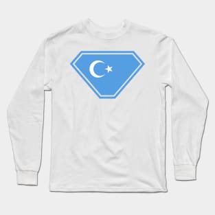 Kokbayraq (Uyghurs) SuperEmpowered Long Sleeve T-Shirt